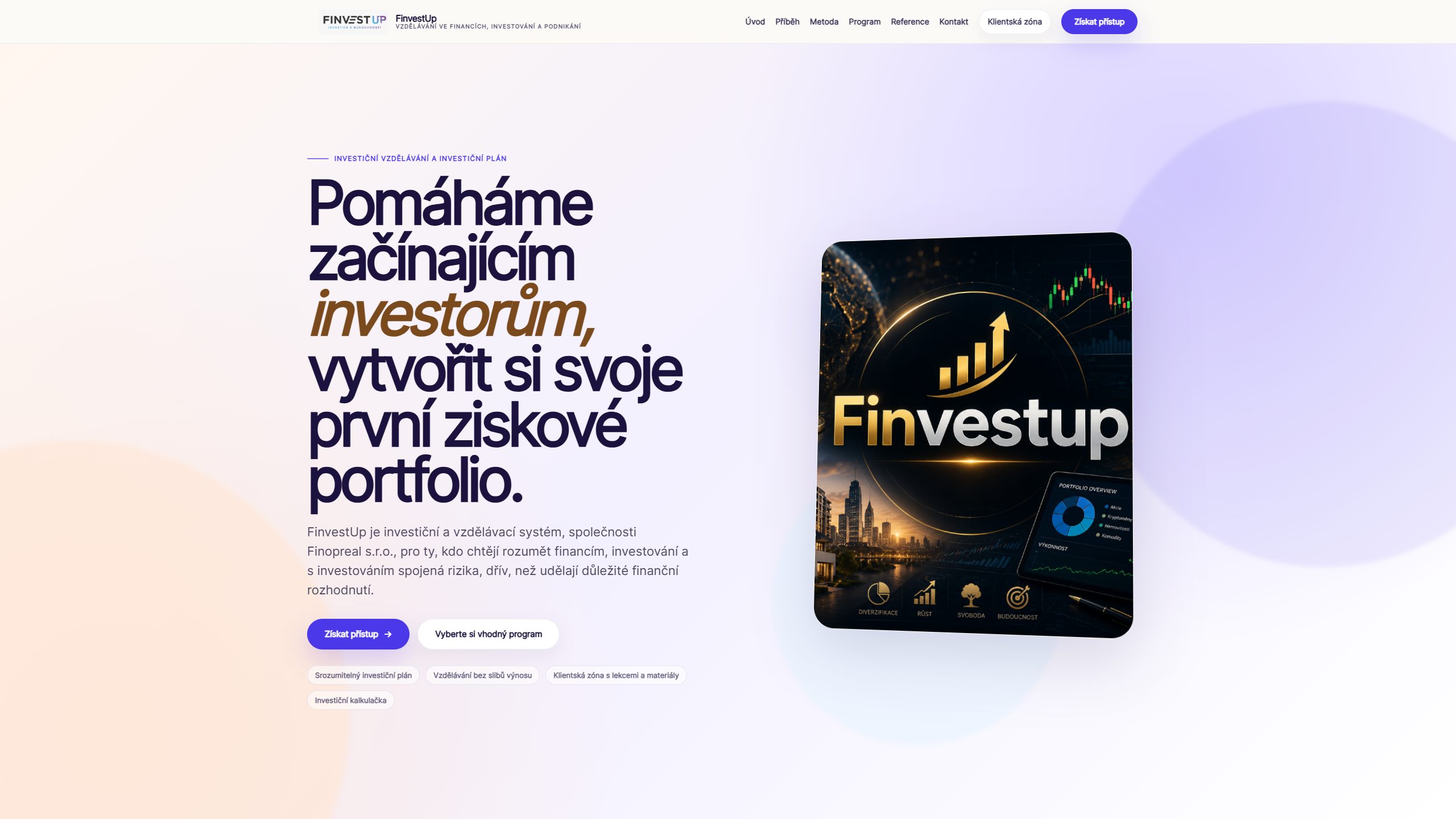 Website von FinvestUp – Monitor