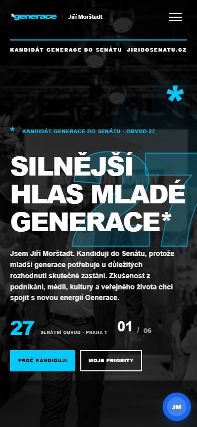 Web Jiří Morštadt v telefonu