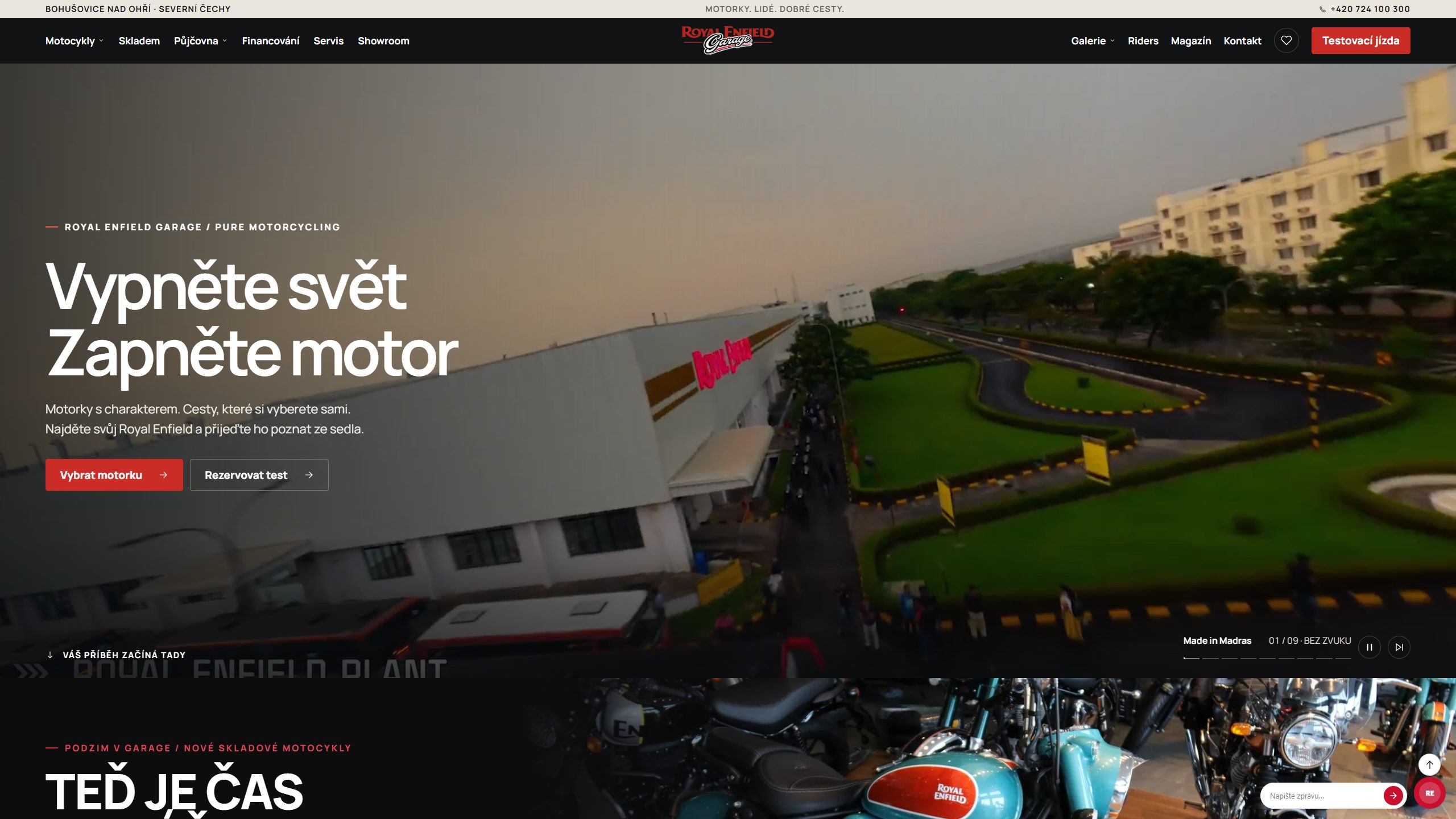 Sito di Royal Enfield Garage – monitor