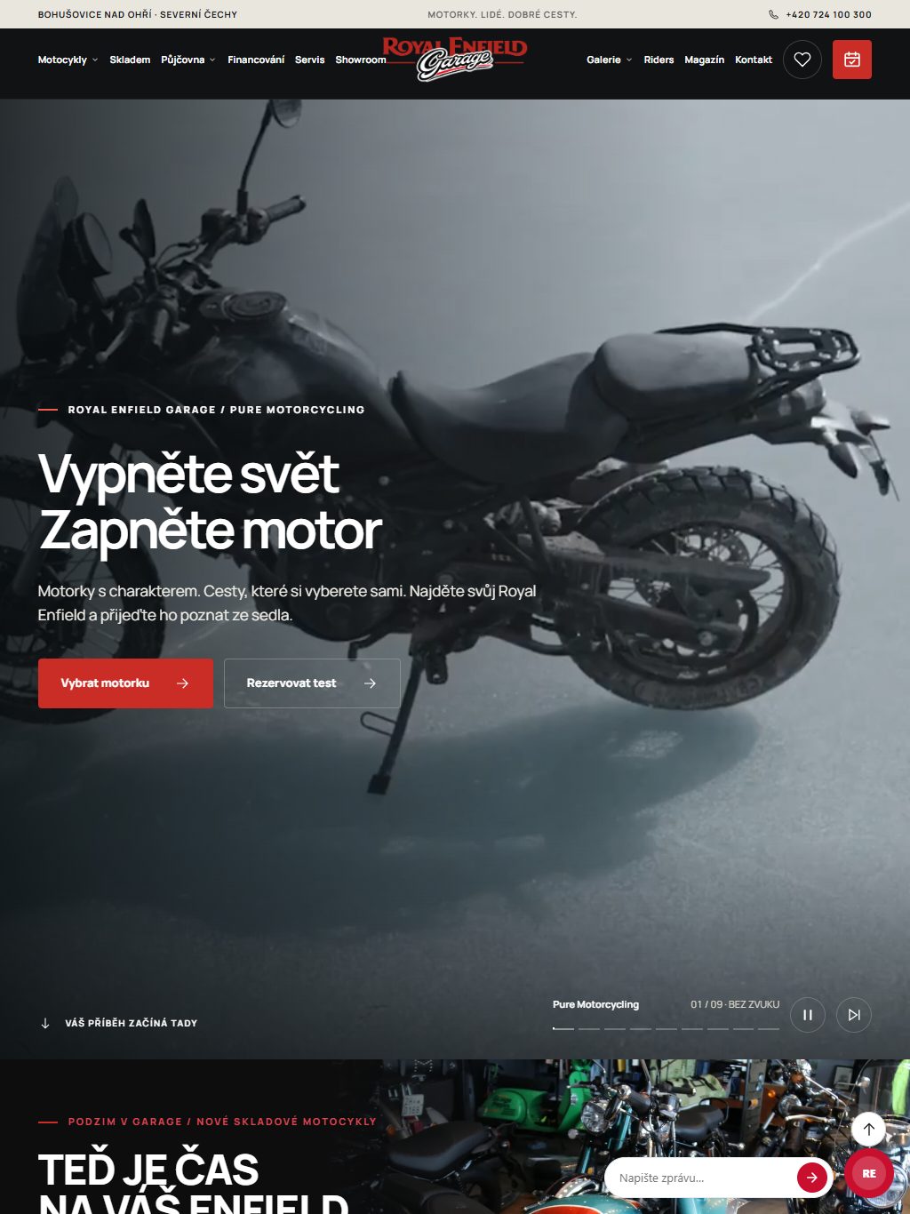 Sito di Royal Enfield Garage – tablet